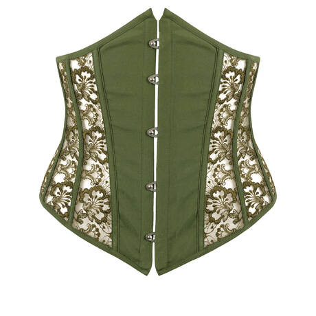 I.D. SARRIERI Silk Corset Blossomfall Olive