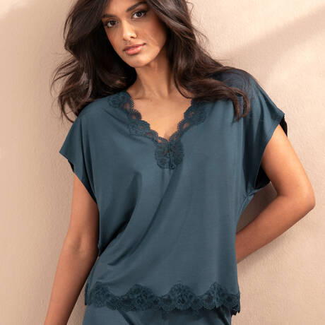 ANTIGEL Top manches courtes Simply Perfect Bleu Sarcelle