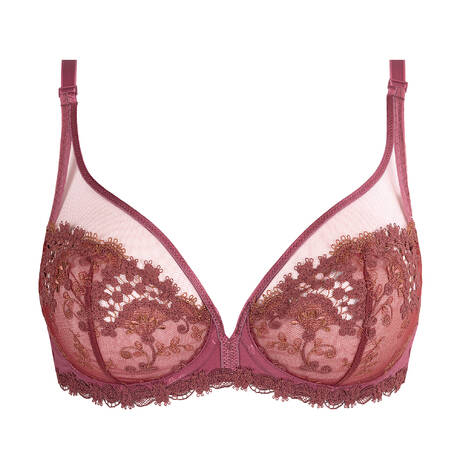 SIMONE PÉRÈLE Full-cup plunge bra Wish Rose Santal