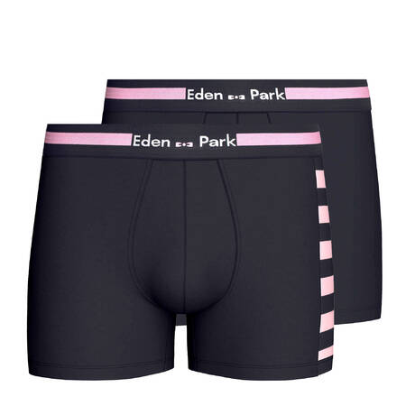 EDEN PARK  Pack de 2 boxers homme en coton Basics Fuzz + Marine EP
