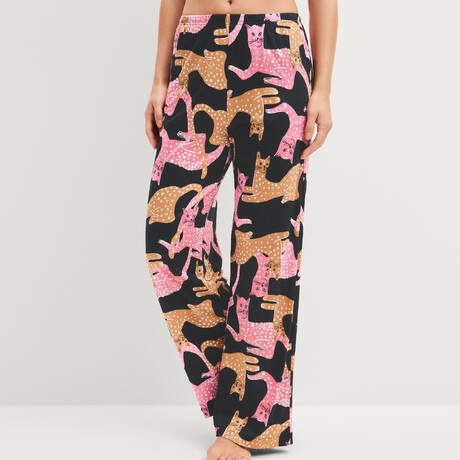 CALIDA Pyjamahose in modal Sleep Over M&M Schwarz