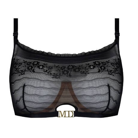 MARLIES DEKKERS Soutien-gorge bandeau en dentelle Rebel in Lace Black Rebel