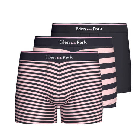 EDEN PARK  Pack de 3 boxers homme en coton Heritage Fuzz + Marine EP