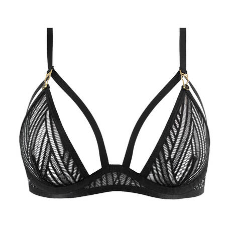 ATELIER AMOUR Triangel-BH mit zu öffnenden Cups aus Spitze Clair Obscur Schwarz