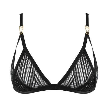 ATELIER AMOUR Soutien-gorge ouvrable en dentelle Clair Obscur Noir