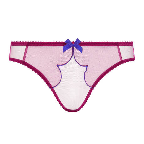 AGENT PROVOCATEUR Slip Lorna Dark Pink&Cobalt