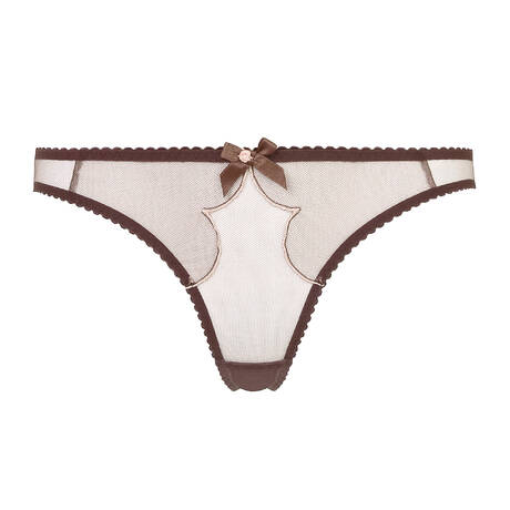 AGENT PROVOCATEUR Slip Lorna Brown&Peach