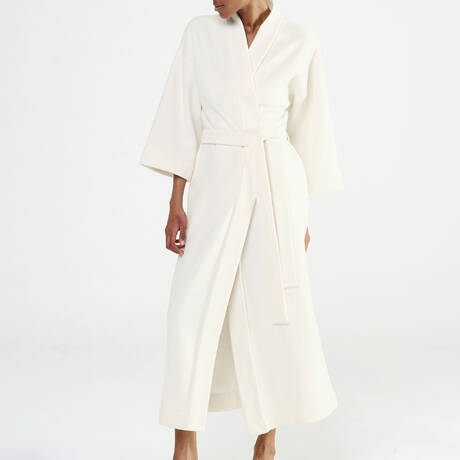 LAURENCE TAVERNIER Kimono long en polaire Silence Lait