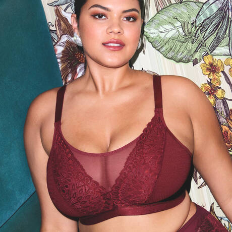 ELOMI Wireless Bralette bra Tiernie Tibetan Red