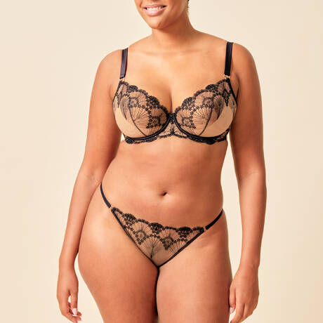 2 pieces set GOSSARD Tattoo Black/Nude