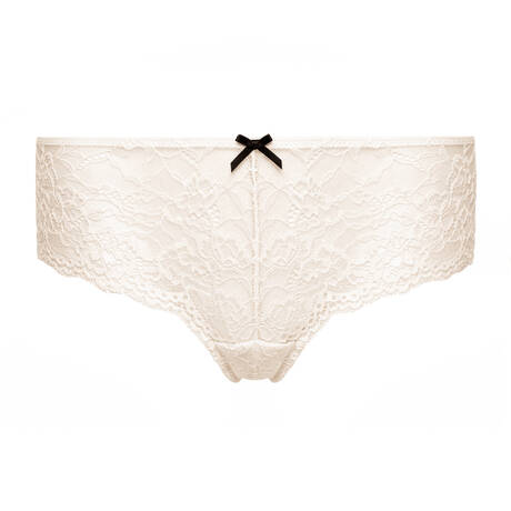FLEUR DU MAL Shorty en dentelle Bianca Lace Linen Beige