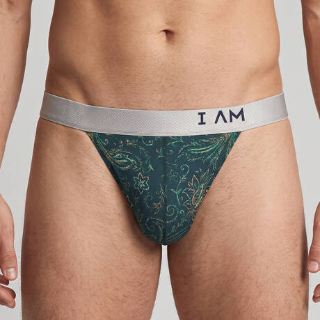 IMPETUS Herren-String aus lyocell I AM Everdeep Petrol/Green
