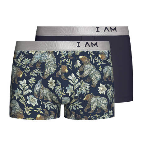 IMPETUS Lyocell 2-pack men's boxer briefs I AM Forest Navy Blue/Orange