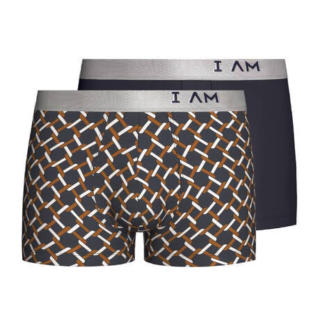 IMPETUS Lyocell 2-pack men's boxer briefs I AM Rivertile Navy Blue/Orange