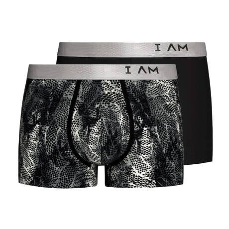IMPETUS Lyocell 2-pack men's boxer briefs I AM Nightfade Grey/Black
