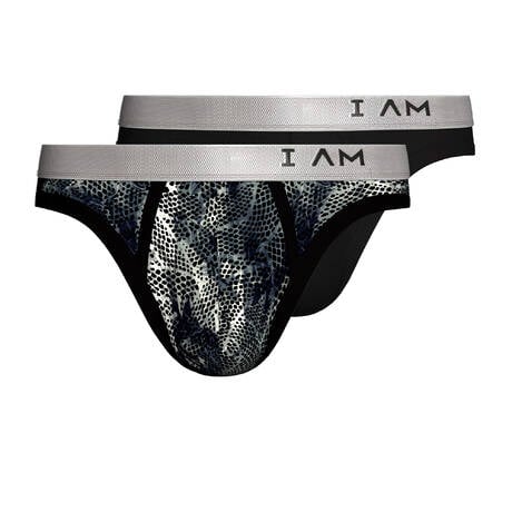 IMPETUS Lyocell 2-pack men's briefs I AM Nightfade Grey/Black