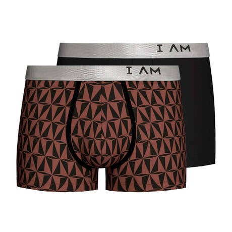 IMPETUS 2er-Pack Herren-Pants aus lyocell I AM Sharpline Red/Black