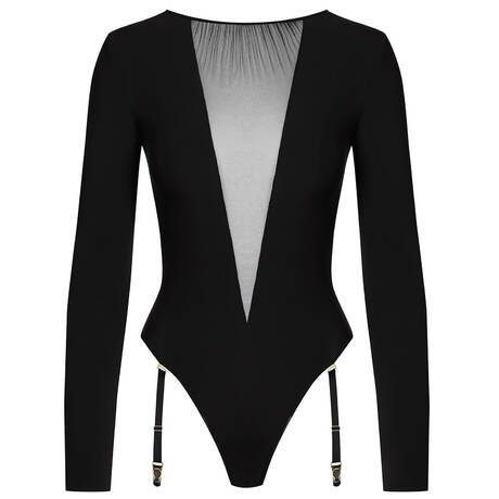 SCANDALE Body string porte-jarretelles Nuit Fauve Noir