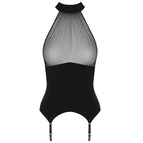 SCANDALE Backless bustier Nuit Fauve Black