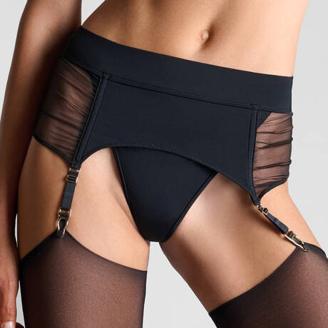 SCANDALE Garter belt Nuit Fauve Black