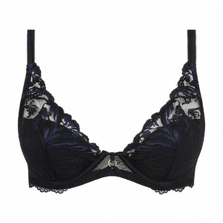 CHANTELLE Soutien-gorge triangle coques en dentelle Illusion Crepuscular Black