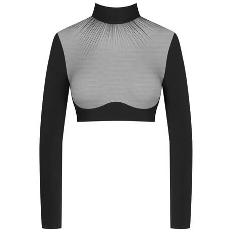 SCANDALE Crop top dos nu Nuit Fauve Noir