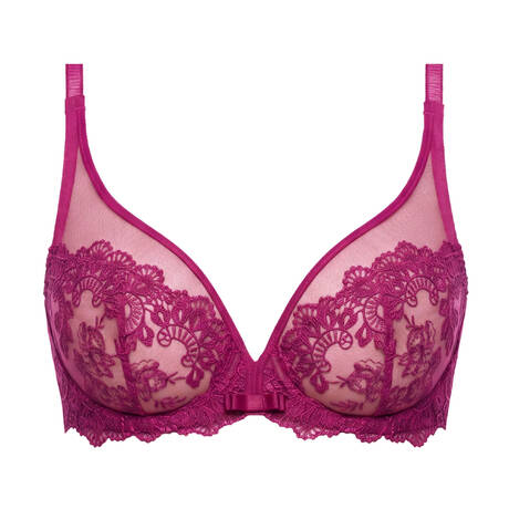 SIMONE PÉRÈLE Soutien-gorge emboitant décolleté plongeant Passion Rose Désir