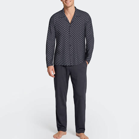 IMPETUS Herren-Pyjama aus Baumwolle Urbane Navy