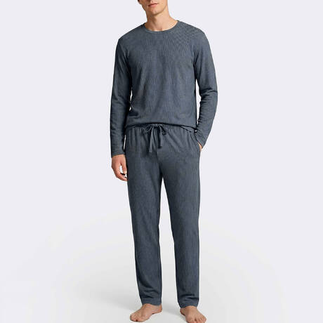 IMPETUS Herren-Pyjama Eton Blau