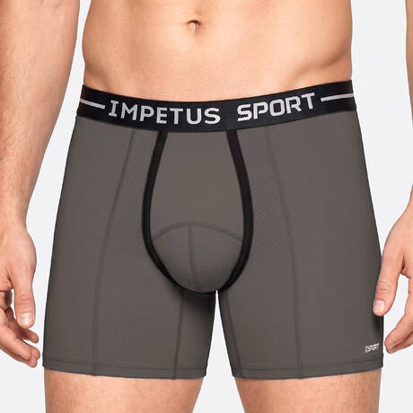 IMPETUS Men's long boxer brief Sport Dark Grey