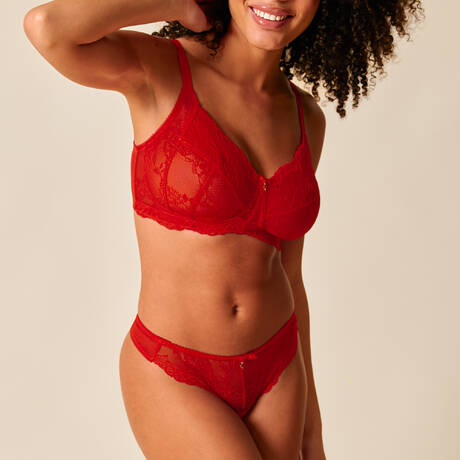 2 pieces set GOSSARD Superboost Lace Red Pepper