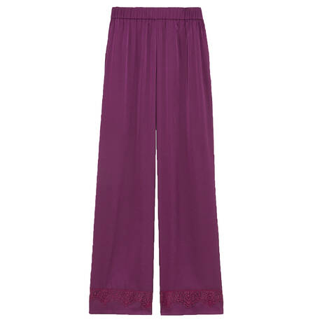 SIMONE PÉRÈLE Pajama pants satin Satin Secrets Mûre
