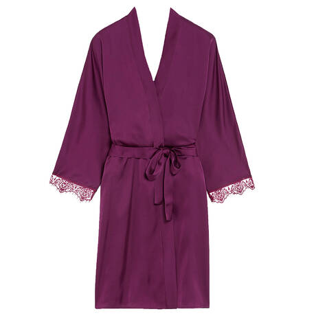 SIMONE PÉRÈLE Kimono satin Satin Secrets Mûre