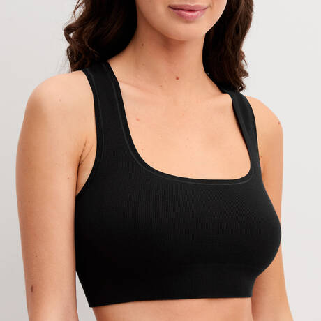 CALIDA Bustier-BH aus Modal Seamless Natural Noir
