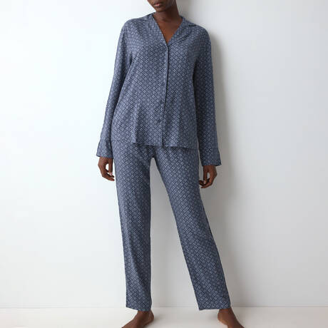 TRIUMPH Pajamas Boyfriend Fit Sea Blue Light