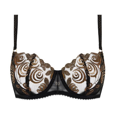 GOSSARD Halbschalen-BH VIP Fleur d'Or Noir/Bronze