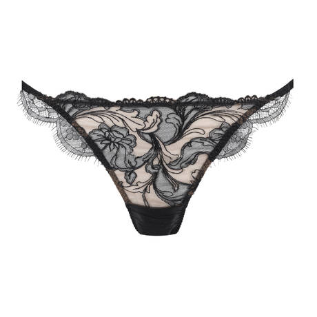 AGENT PROVOCATEUR Lace Brief Cyndi Black&Sand