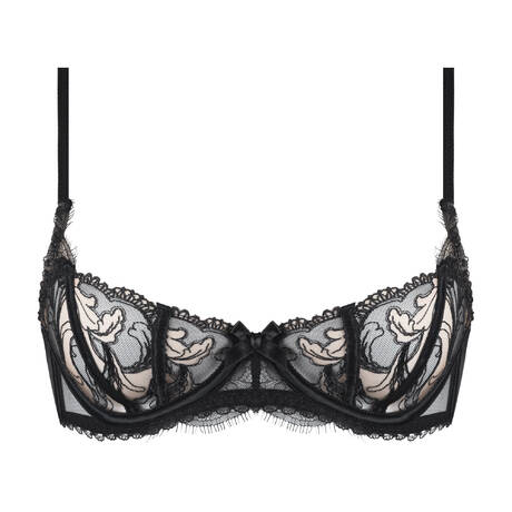 AGENT PROVOCATEUR Demi-cup bra Cyndi Black&Sand