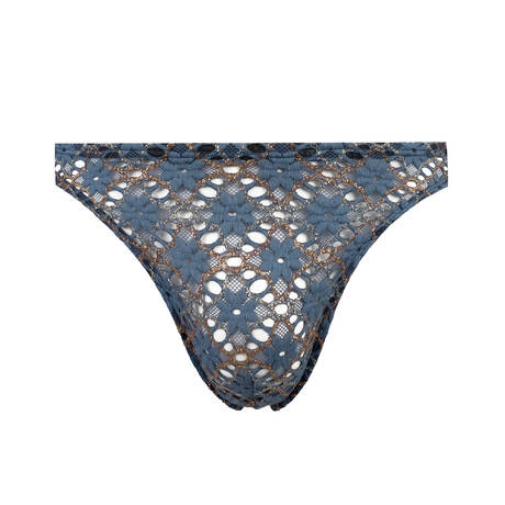 ES COLLECTION Men's thong Metallic Bloom Cobalt