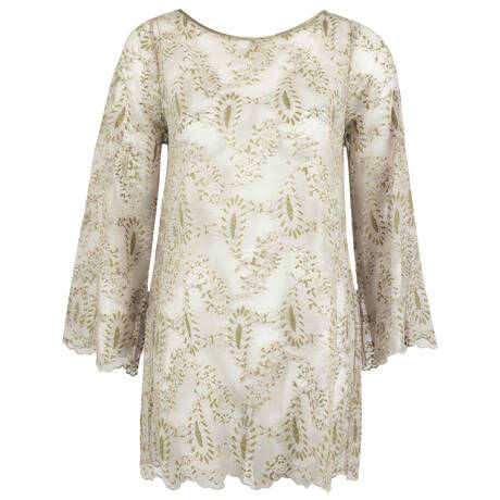 MARJOLAINE Lace Long-sleeved babydoll Nocturne Daniella Khaki