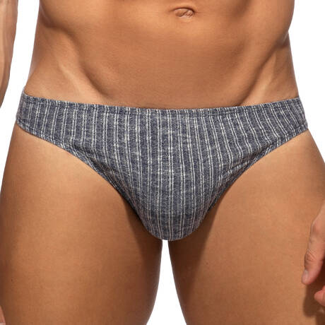 ADDICTED Herren-string Jeans RIB Knit Navy