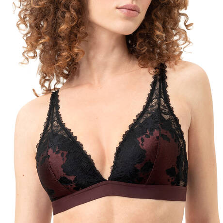MEY Triangel-BH aus Spitze Poetry Dream Hot Maroon