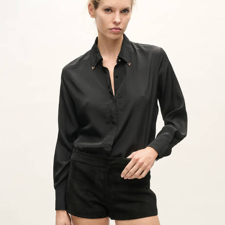 LIVY Silk Shirt Harry Black
