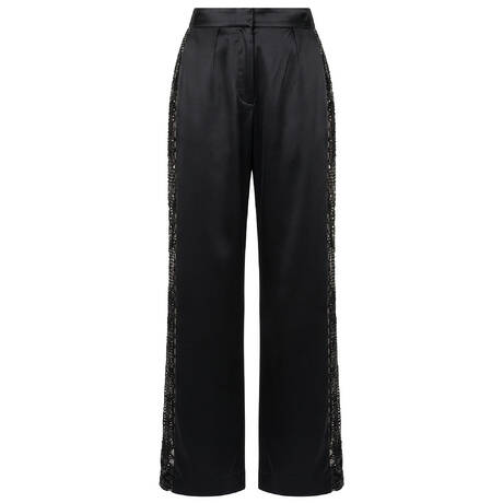 LIVY Pantalon en soie Electric Desire Noir