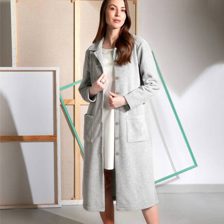 FÉRAUD Robe de chambre en polaire Cosy Heather Grey