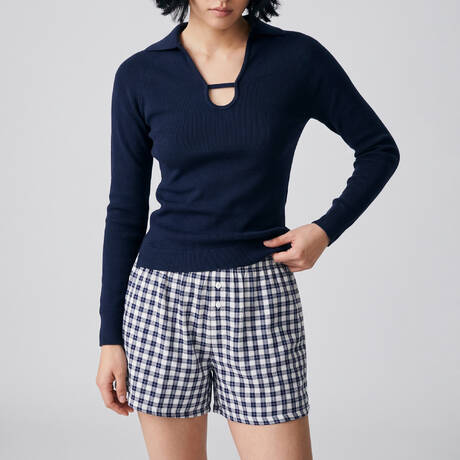 TRIUMPH Pyjama-Shorts aus Baumwolle Elevated Blue Dark