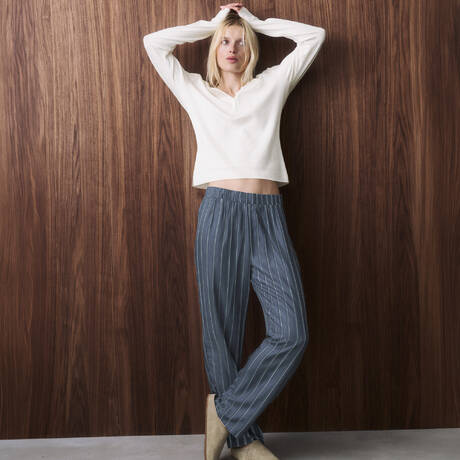 TRIUMPH Pyjamas aus Baumwolle Elevated White&Blue