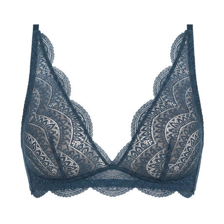 SIMONE PÉRÈLE Triangle bra lace Karma Bleu Prestige
