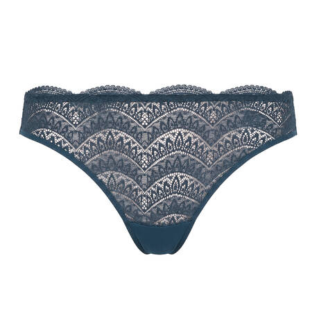 SIMONE PÉRÈLE Slip en dentelle Karma Bleu Prestige