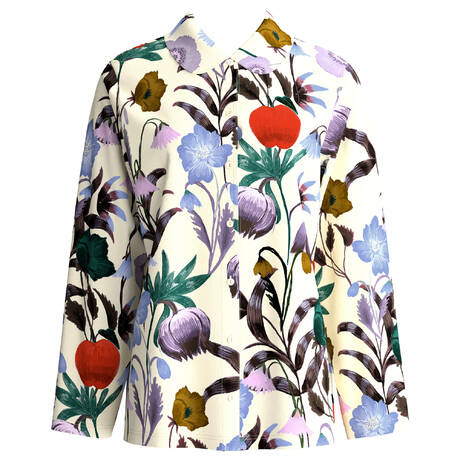 CALIDA Chemise de pyjama en coton Alpine M&M Charm Cream